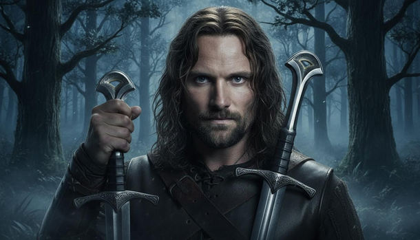 Lord of the Rings: The Hunt for Gollum Eyes Leo Woodall as Aragorn