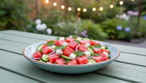 Steal a Slice of Summer With This Crisp, Creamy Watermelon Feta Salad