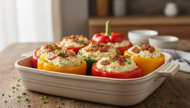 Stuffed Peppers Go Next-Level with Crispy Bacon and a Creamy Surprise Inside