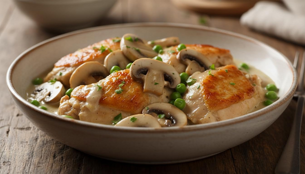 This Creamy French Chicken and Mushroom Fricassee Is Easier Than You Think—and Bound to Be a Family Favorite