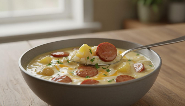 The Creamy Cheesy Sausage and Rice Soup You’ll Make on Repeat—and It’s Easier Than Oatmeal
