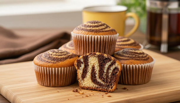 30-Minute Sour Cream Zebra Cupcakes With Ultra-Tender Crumb—Your New Tea or Coffee Break Obsession