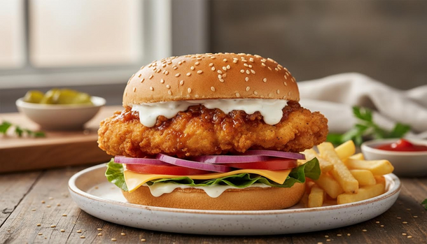Meet the 20-Minute Chicken Burger That Beats Your Favorite Cafe—Juicy Fillet, Fresh Crunch, Big Flavor, Zero Additives