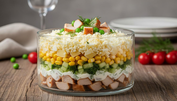 Make This Layered Smoked Chicken Salad the Star of Your Holiday Spread — Easy, Hearty, Stunning