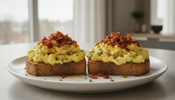 This Curry-Spiked Egg and Bacon Toast Is the Breakfast Upgrade You Didn’t Know You Needed