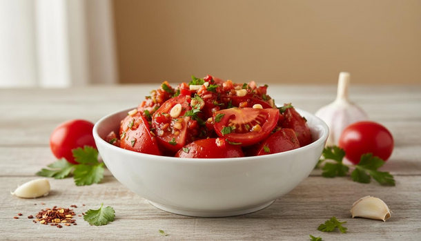 Party-Perfect Pepper-Garlic Herb-Marinated Tomatoes That Upstage Any Salad