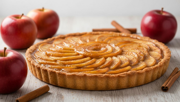 The Caramel-Cinnamon Apple Tart That Steals the Show at Every Celebration