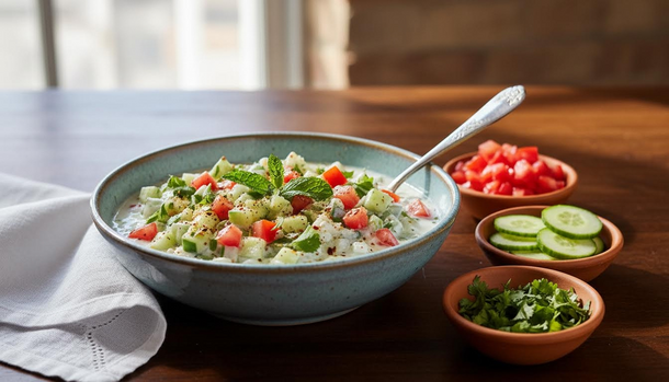 Upgrade Your Salad Game With Raita, the Crunchy Indian Classic Featuring a Tangy Yogurt Dressing