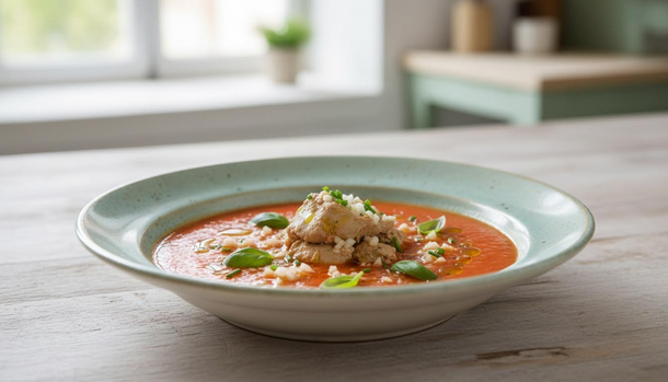 This Luxe Gazpacho With Cod Liver Is the Cold, Refreshing Power Meal Your Summer Needs