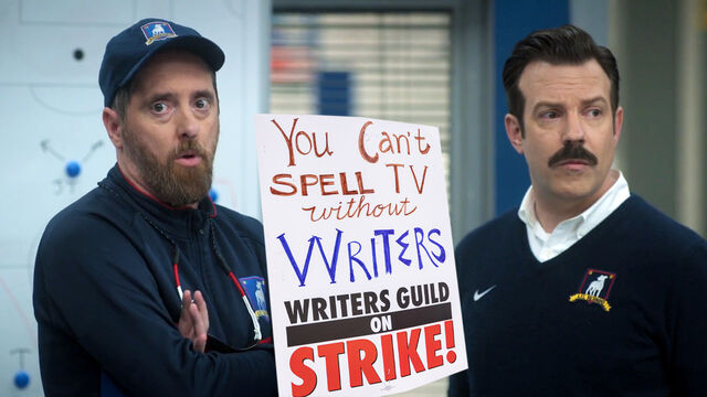 See Ted Lasso Stars Brendan Hunt & Jason Sudeikis Joining WGA Strike (Video) See Ted Lasso Stars Brendan Hunt & Jason Sudeikis Joining WGA Strike (Video)