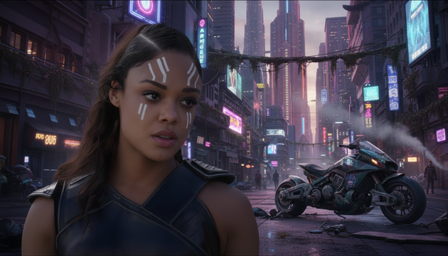Tessa Thompson Nails Her Marvel Co-Star Description: Baby With Muscles