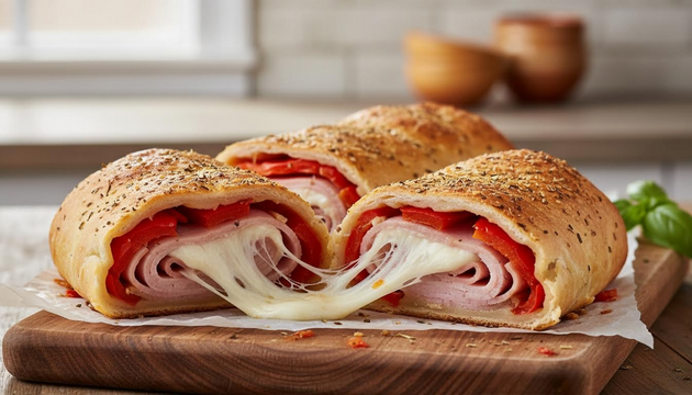 The Cheesy, Crunchy Turkey-and-Ham Stromboli That Steals the Show at Family Dinner