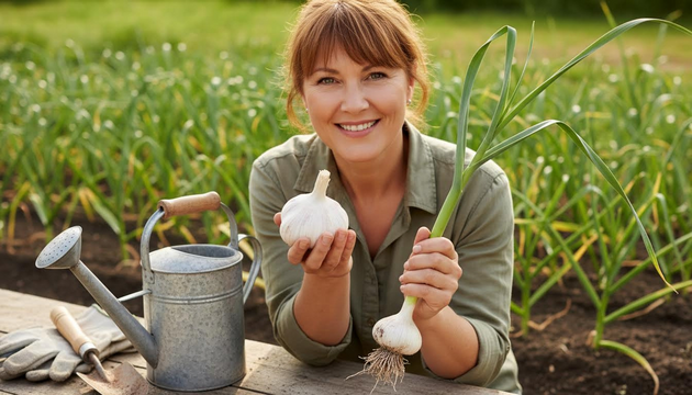 Yellowing Garlic? Try the One-Spoon Water Fix for Lush Greens and Bigger Bulbs