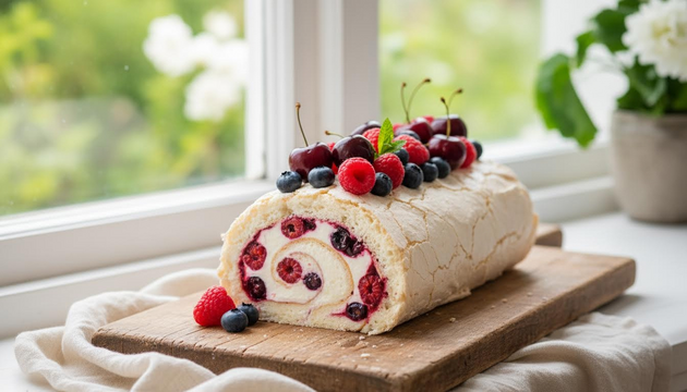 This Cloud-Soft Berry Meringue Roulade Is the Effortless Showstopper You’ll Make on Repeat