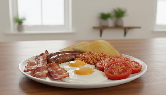 Bring the Full English Home with Bacon, Eggs, Baked Beans, and Tomatoes That Power You Through the Day