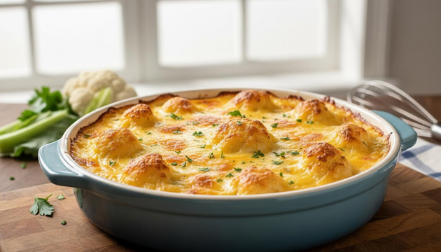 One-Pan Cauliflower, Egg and Cheese Bake So Good You’ll Forget It’s Low-Cal
