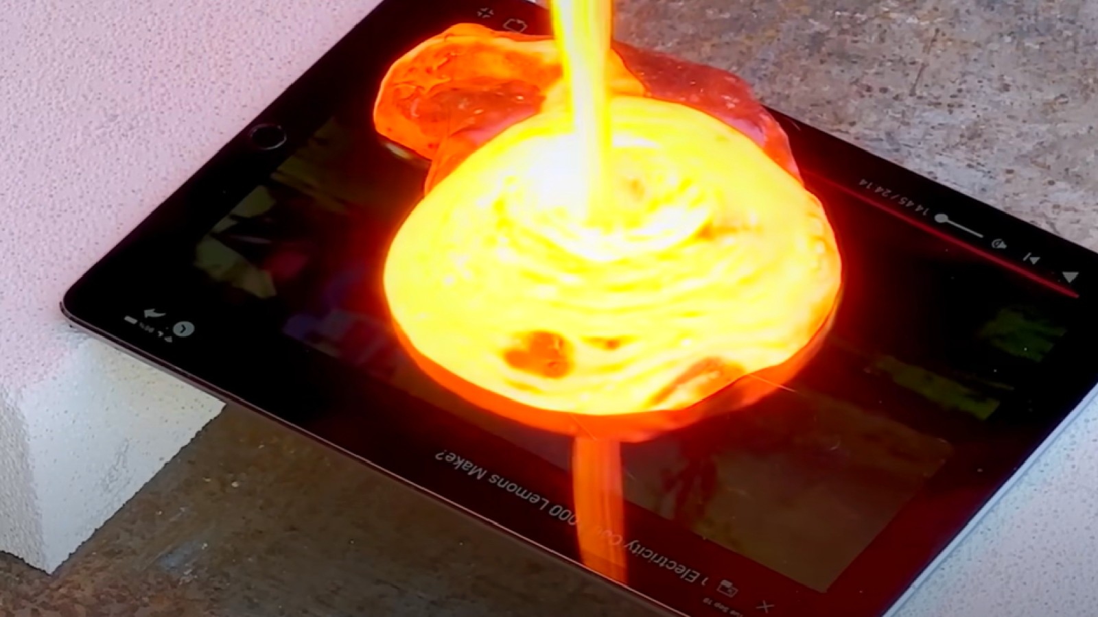 Science Gone Wild: Watch What Happens When Acid Takes on Lava