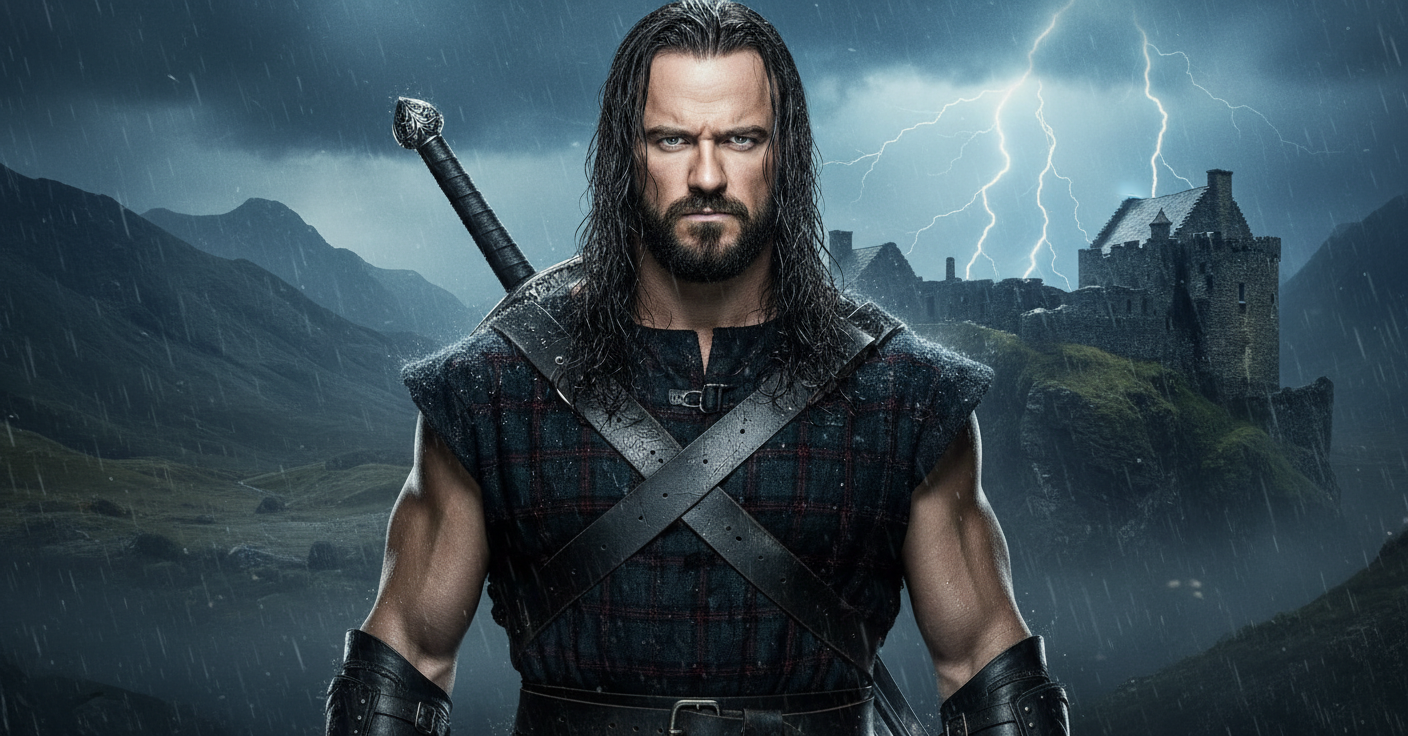 WWE Titan Drew McIntyre Joins Henry Cavill for Sword-Swinging Highlander Showdown