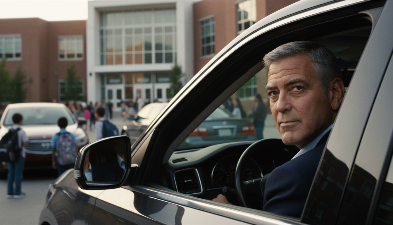 George Clooney Swaps Red Carpets for Carpool Lines With His Twins
