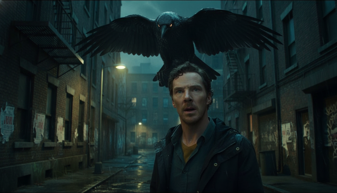 Benedict Cumberbatch Faces a Giant Crow in The Thing with Feathers — Exclusive First Poster Unveiled