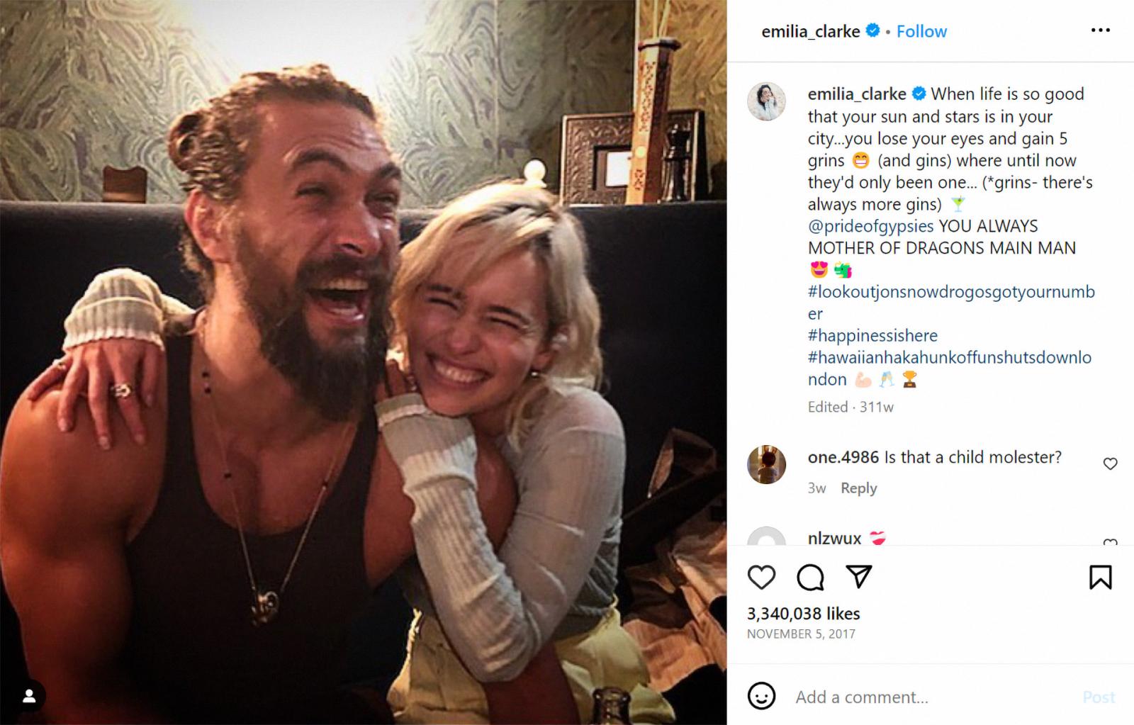 Emilia Clarke & Jason Momoa's Off-Screen Friendship Still Warms Our Hearts in 2023 - image 1