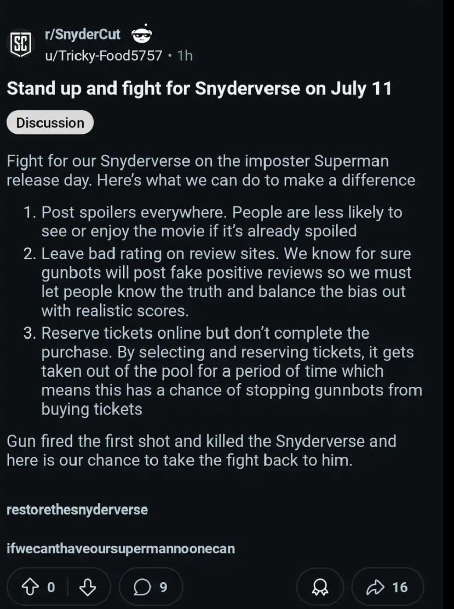 Zack Snyder Fans Plot Sabotage of James Gunn's Superman - image 1